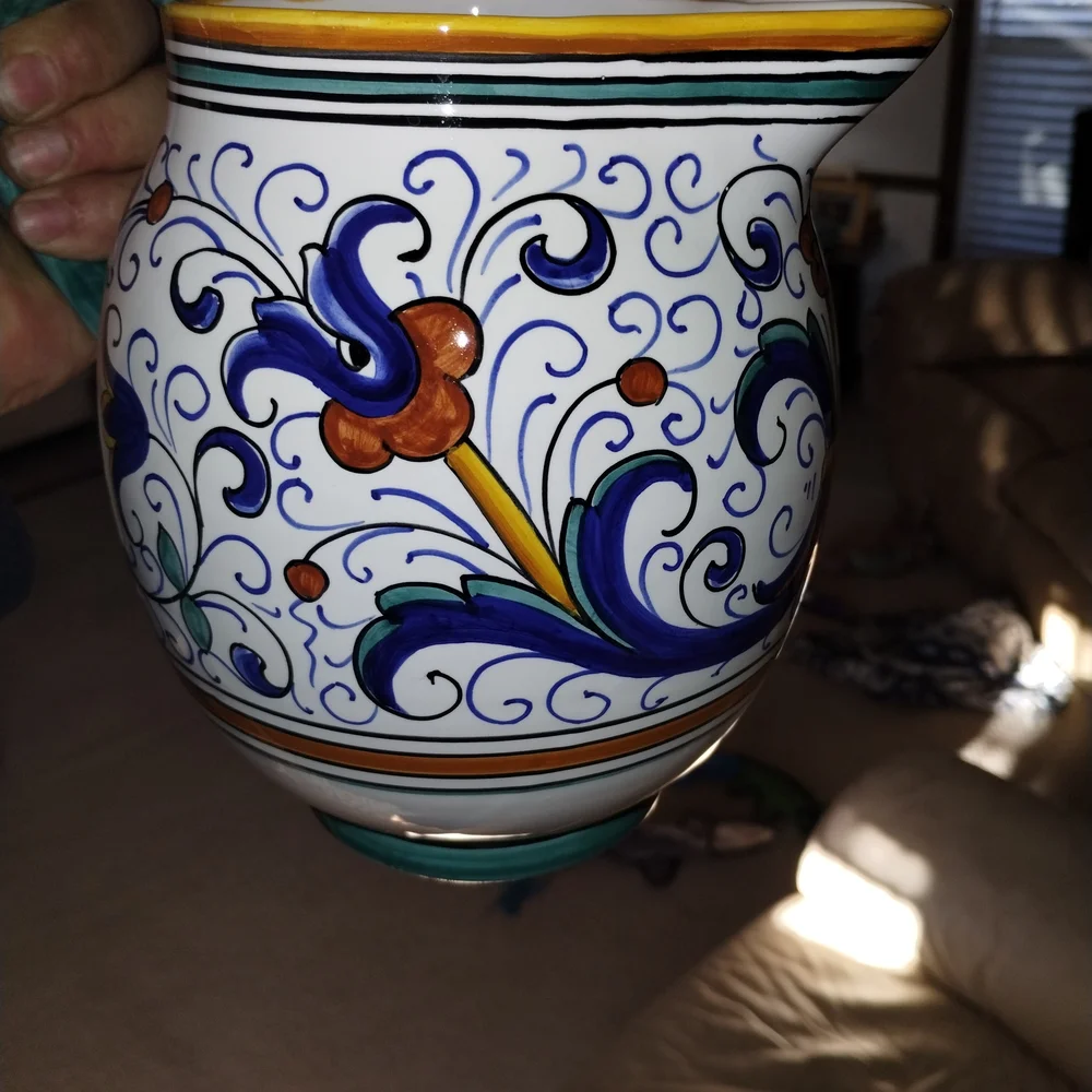 Williams Sonoma Multicolor Ceramic Pitcher